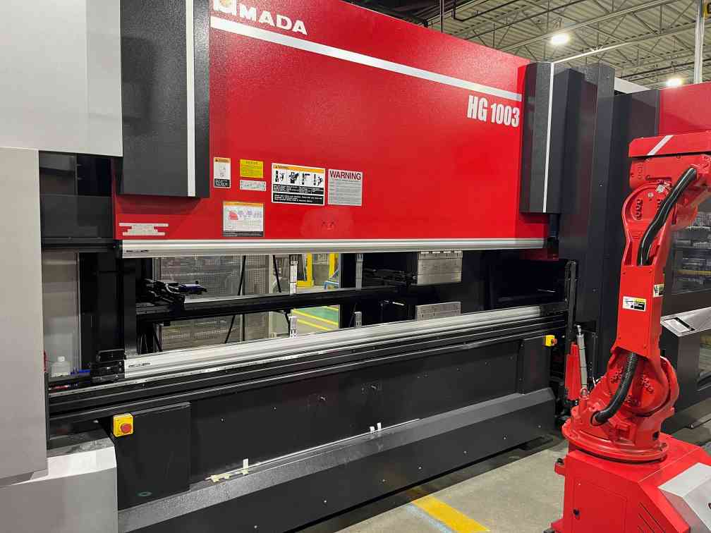 100 Ton x 10' Amada robotic bending system HG1003ARS