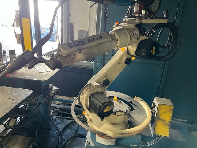 OTC Almega Arc Cell E-120 AX2 Robotic Weld Cell