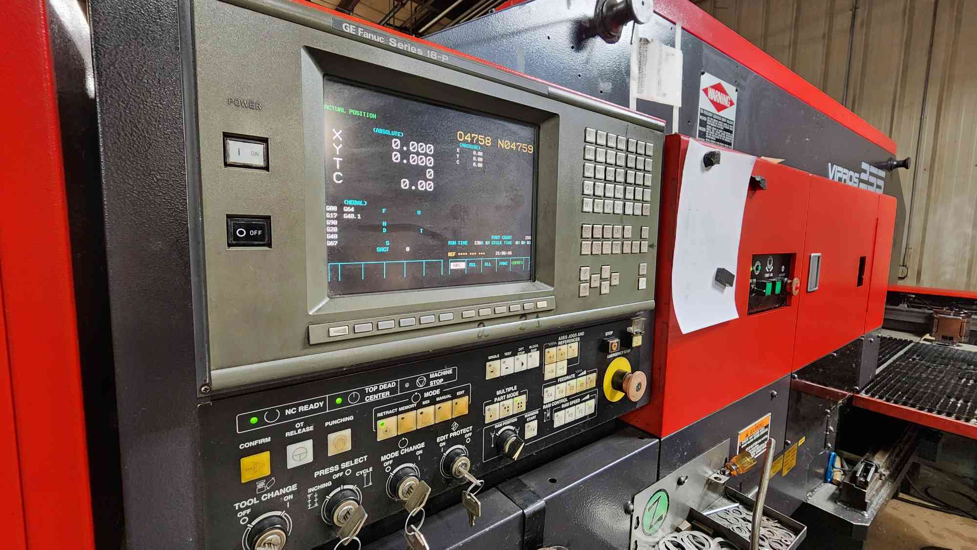 22 Ton Amada Vipros 255 Turret Punch