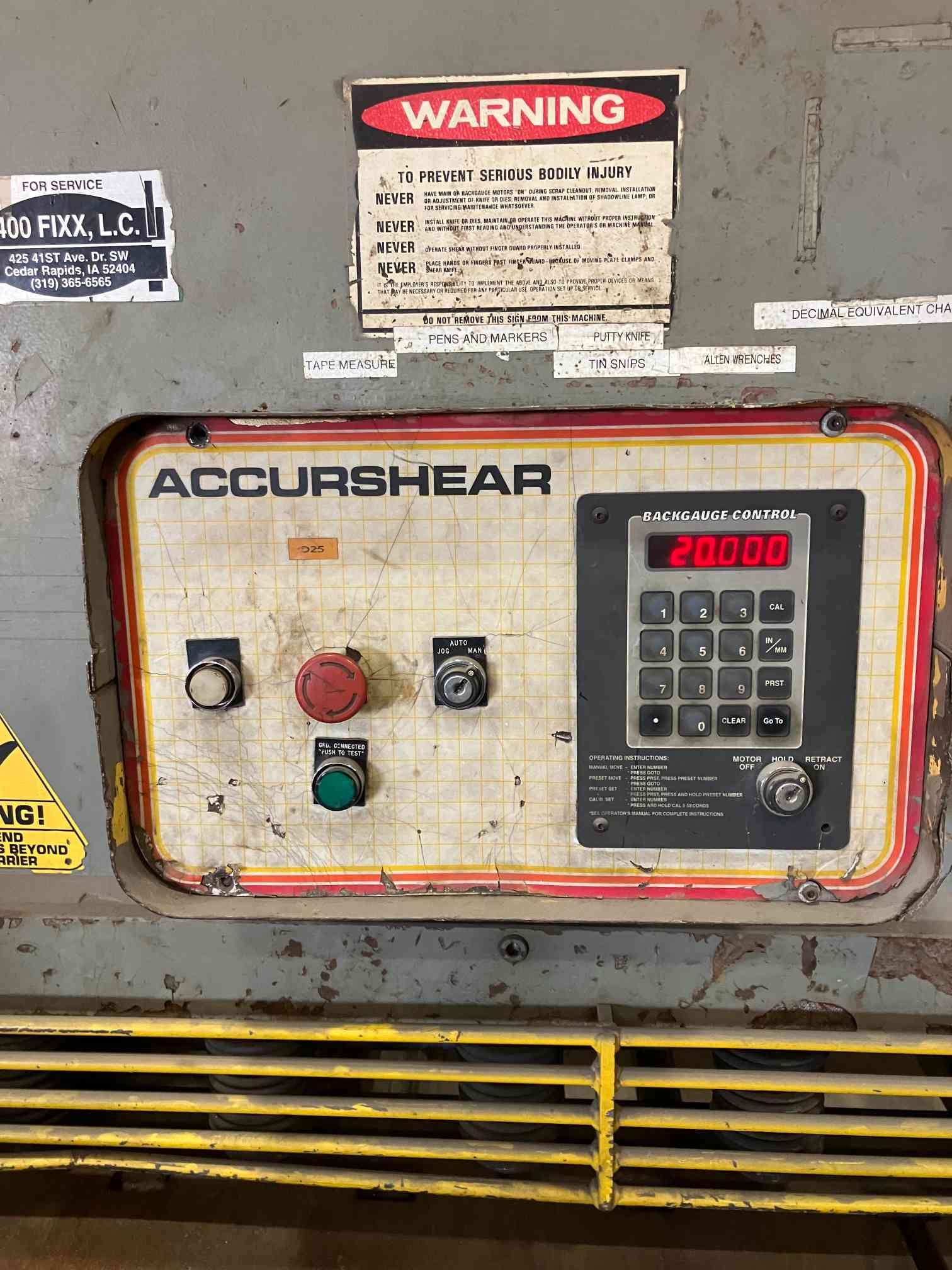 1/2" x 12' Accurshear 850012 Hydraulic Shear