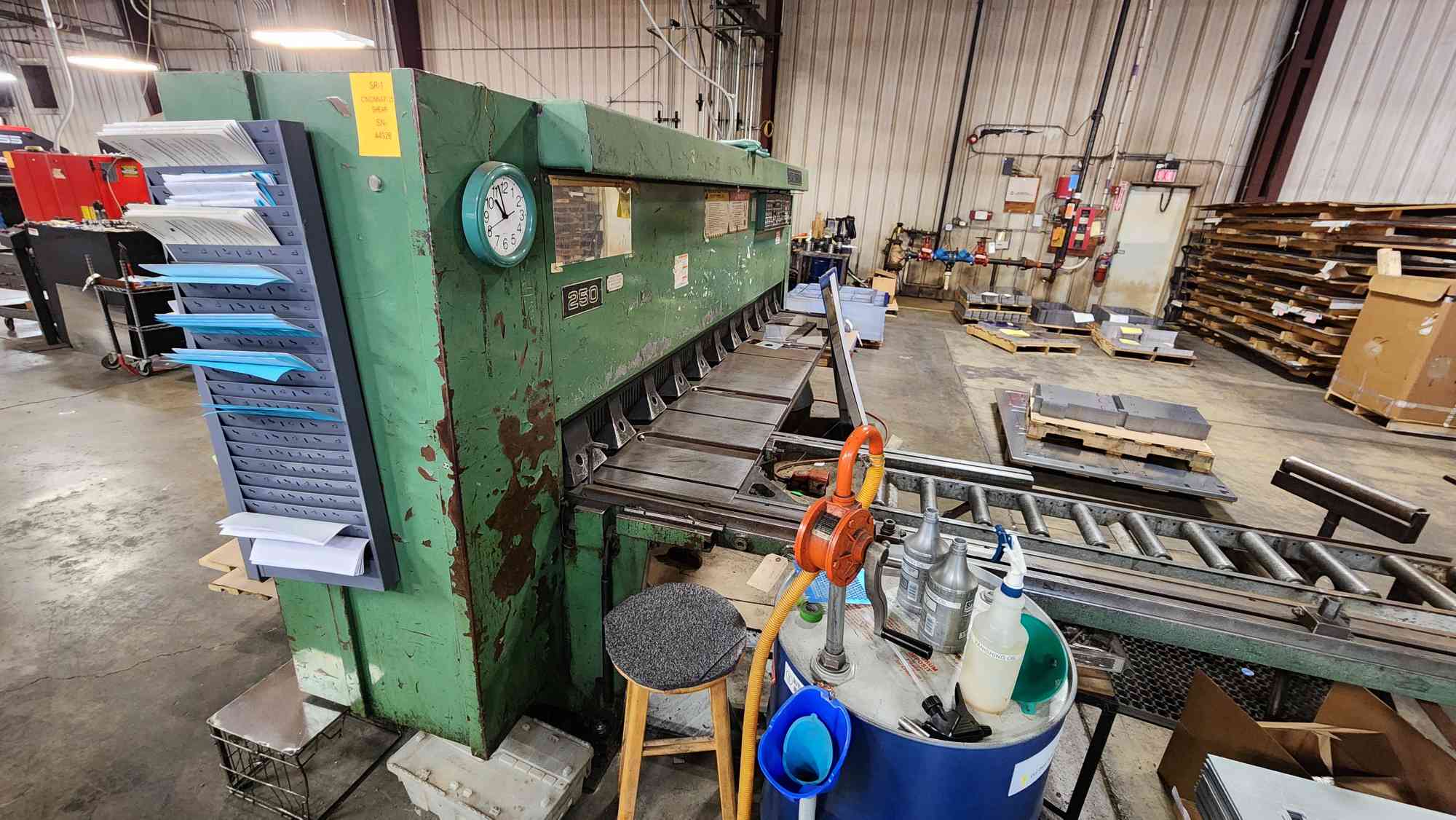 1/4" x 10' Cincinnati 250 Hydraulic Shear