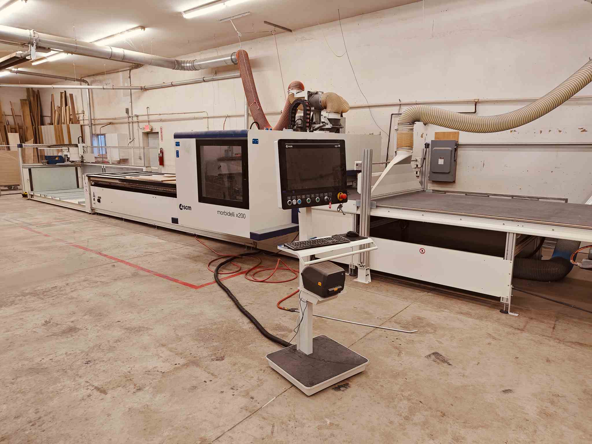 5'x10' SCM Morbidelli X200 CNC Router Nested Based Cell