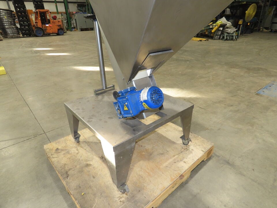 Marin G&C Bottle Cap Elevator Stainless Hopper 8" Incline Conveyor 2-15 FPM 480V