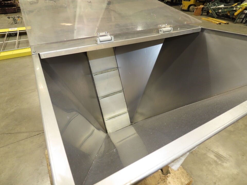 Marin G&C Bottle Cap Elevator Stainless Hopper 8" Incline Conveyor 2-15 FPM 480V
