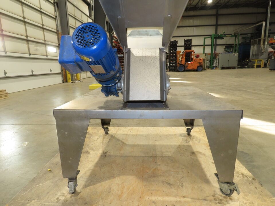 Marin G&C Bottle Cap Elevator Stainless Hopper 8" Incline Conveyor 2-15 FPM 480V