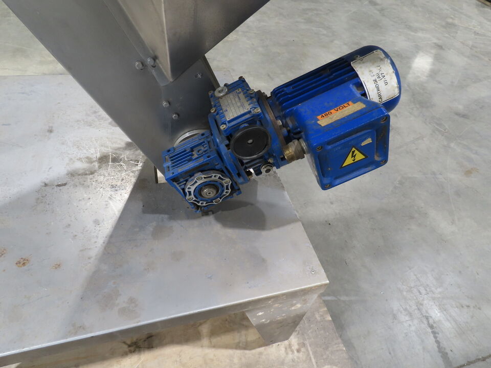 Marin G&C Bottle Cap Elevator Stainless Hopper 8" Incline Conveyor 2-15 FPM 480V