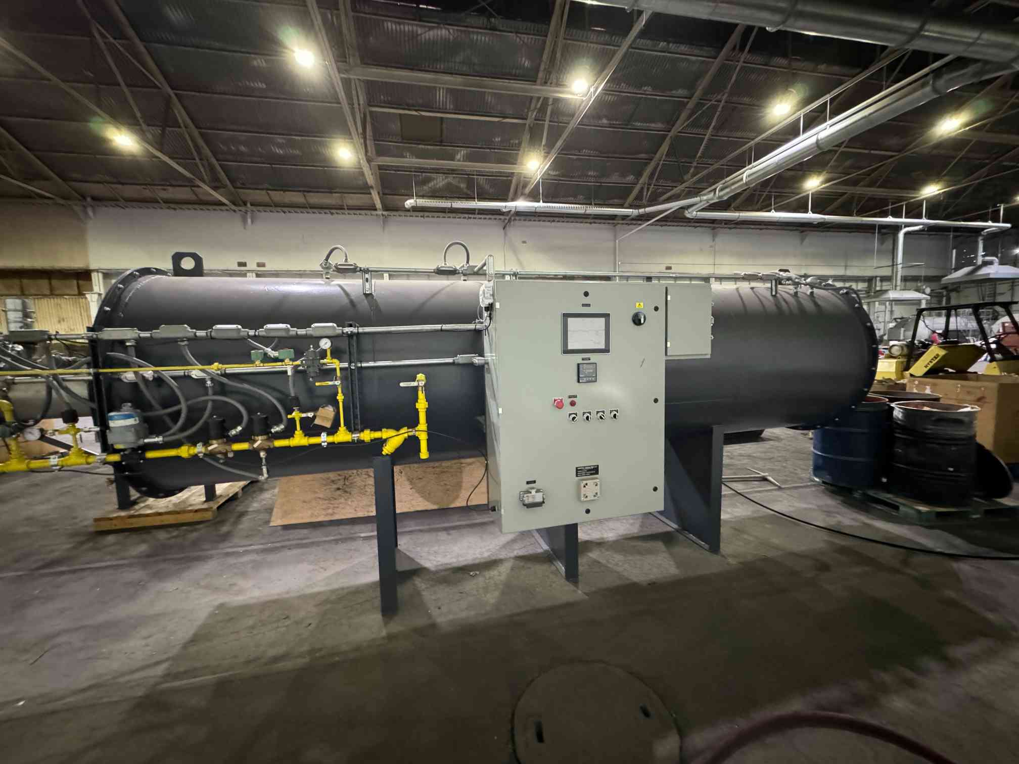 Thermal Oxidizer w/ Horizontally Fired Burner into Horizontal Oxidation Chamber