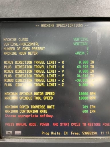 Hurco VMX-64/40T VMC