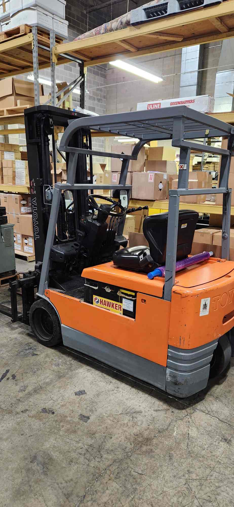 3,000 Lbs. Toyota 5FBE15 Electric Forklift