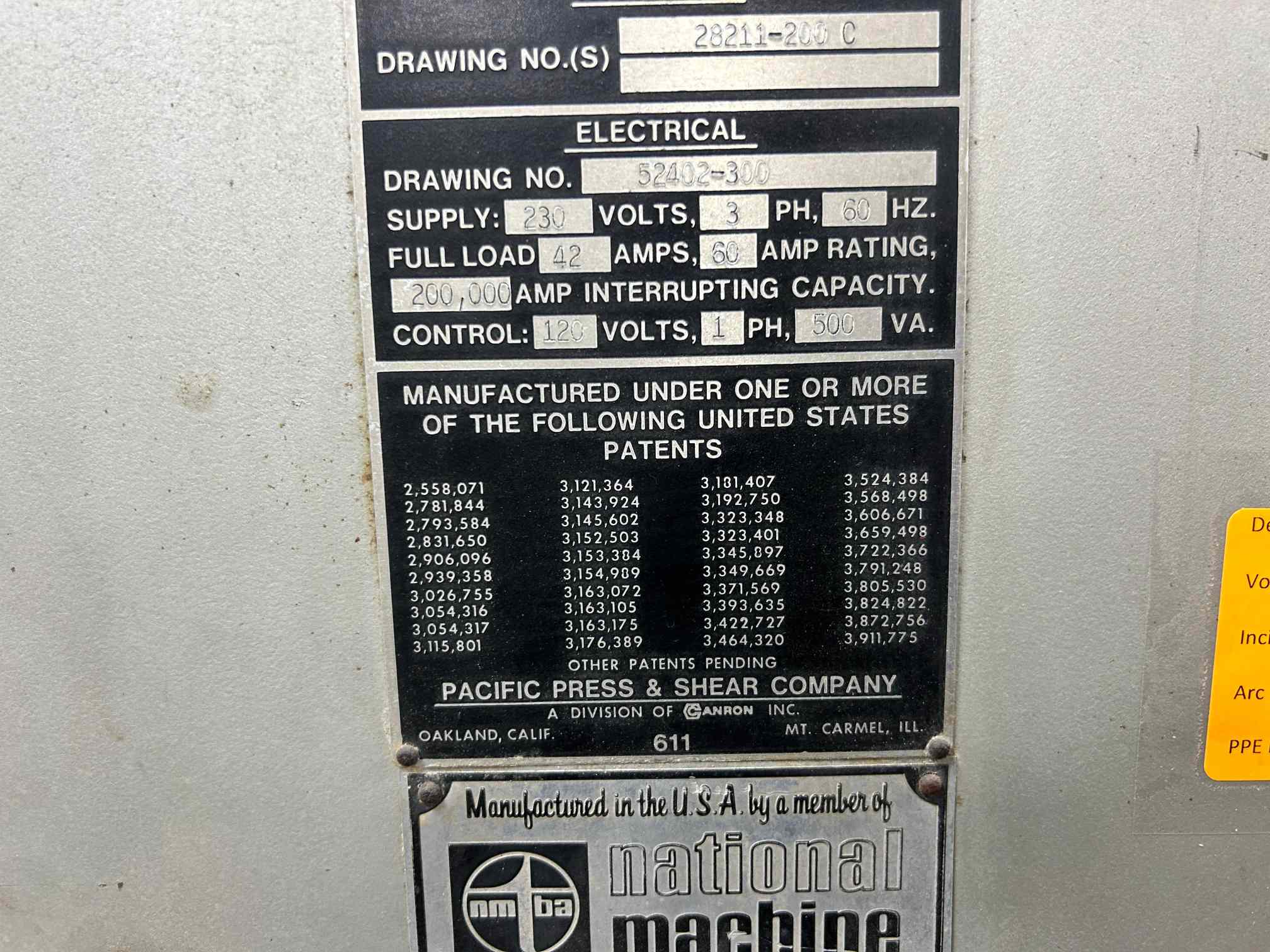 75 Ton x 8' Pacific J75-8 Press Brake