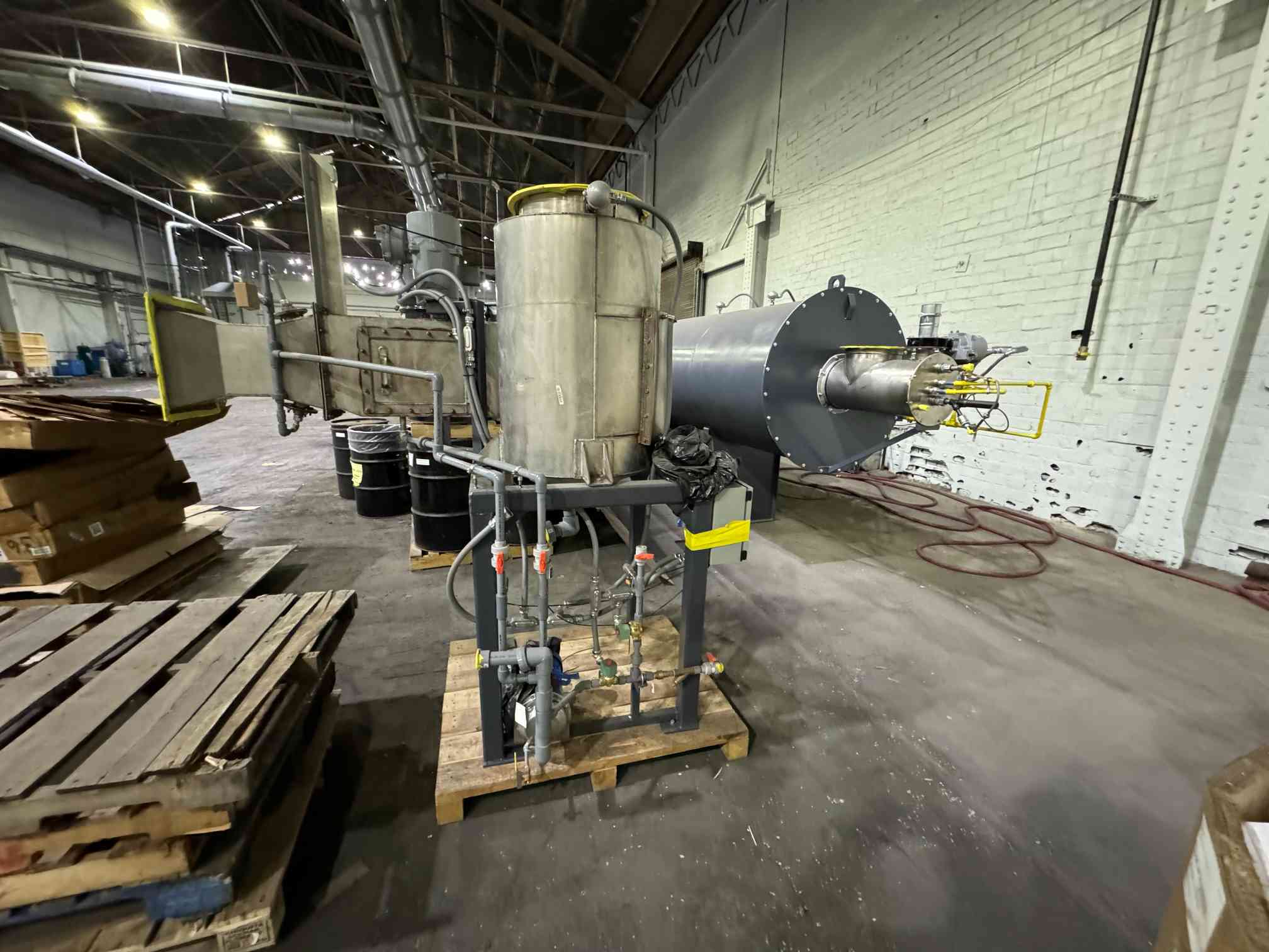 Thermal Oxidizer w/ Horizontally Fired Burner into Horizontal Oxidation Chamber