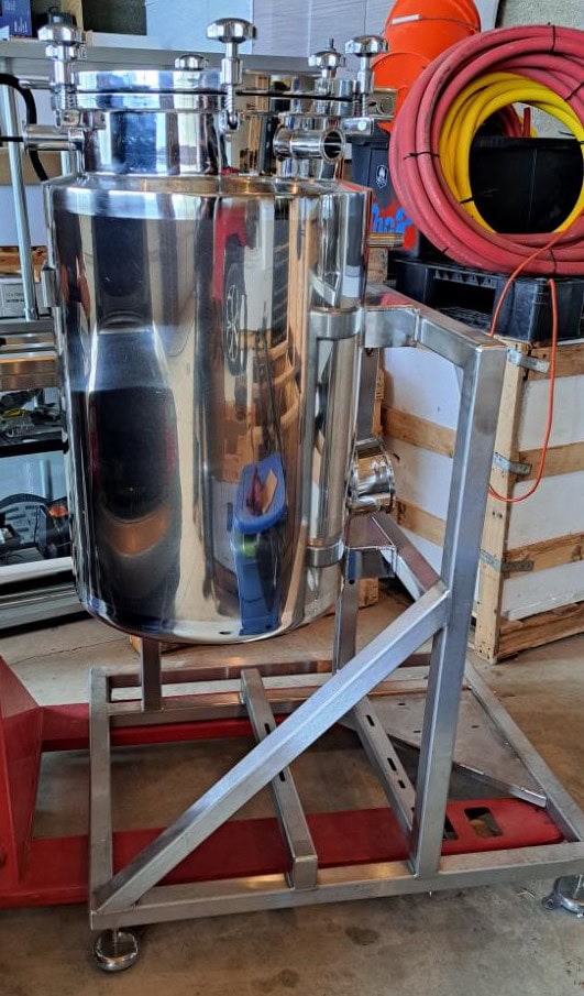 35 Gallon Aptia Engineering Stainless Steel Jacketed Vacuum Reactor Vessel