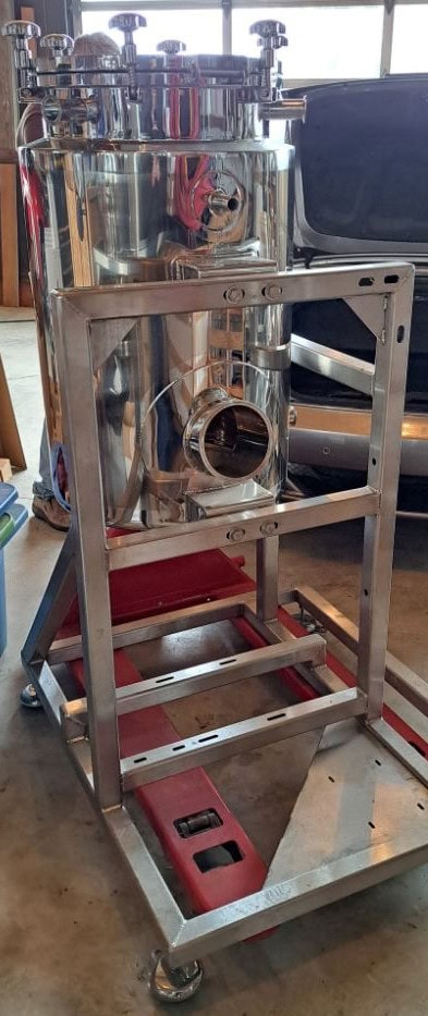 35 Gallon Aptia Engineering Stainless Steel Jacketed Vacuum Reactor Vessel