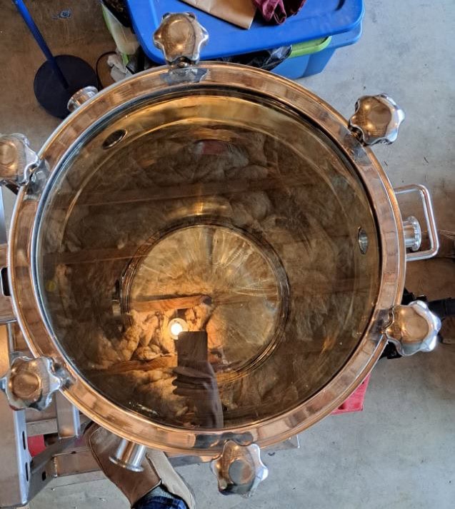 35 Gallon Aptia Engineering Stainless Steel Jacketed Vacuum Reactor Vessel