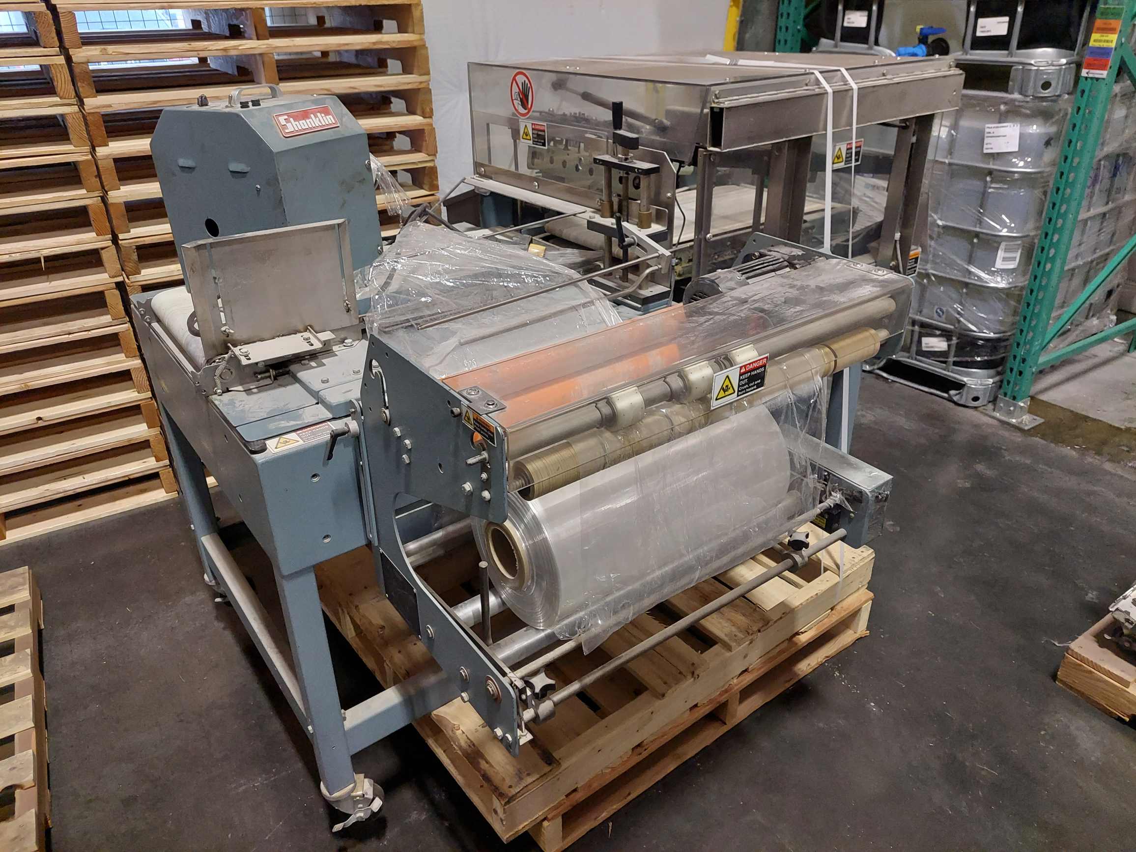 Shanklin A26A L-Bar Heat Sealer with Salvage Rewinder