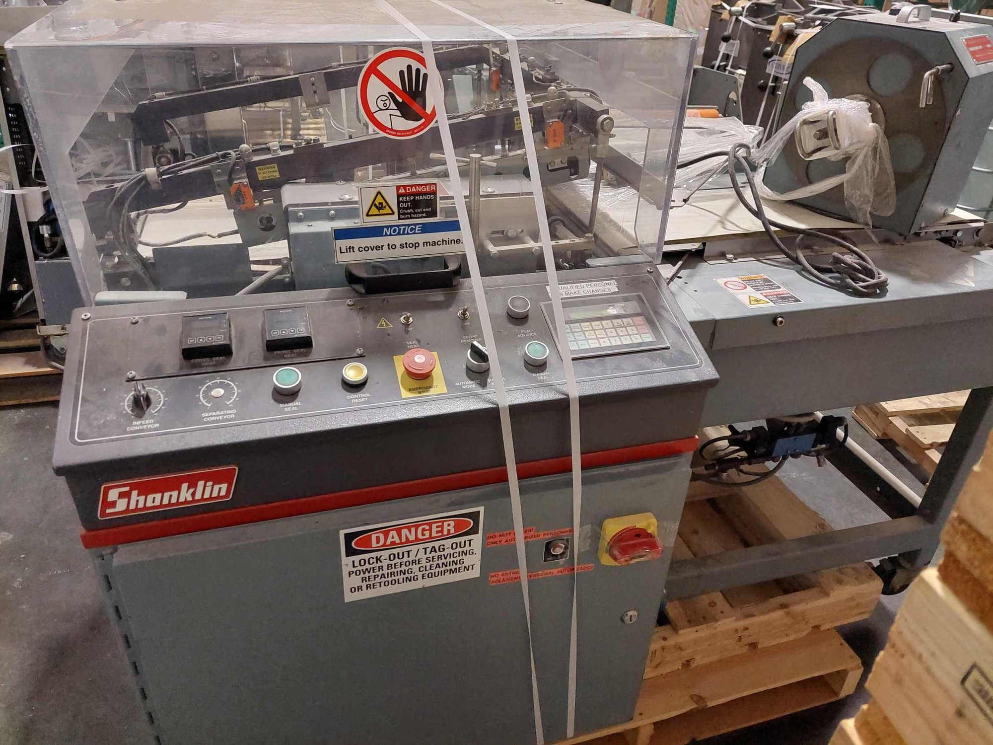 Shanklin A26A L-Bar Heat Sealer with Salvage Rewinder