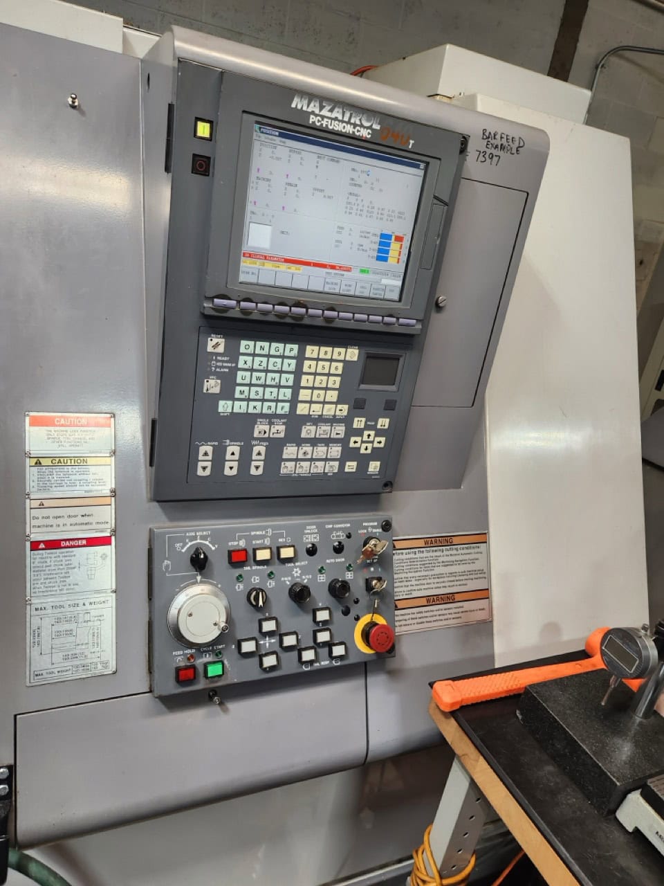 Mazak Super Quick Turn 200MY Multi-Axis CNC Lathe, 1999 - Fusion 640 Control, Y Axis, Live Tooling, Bar Feeder, Parts Catcher - Image 8