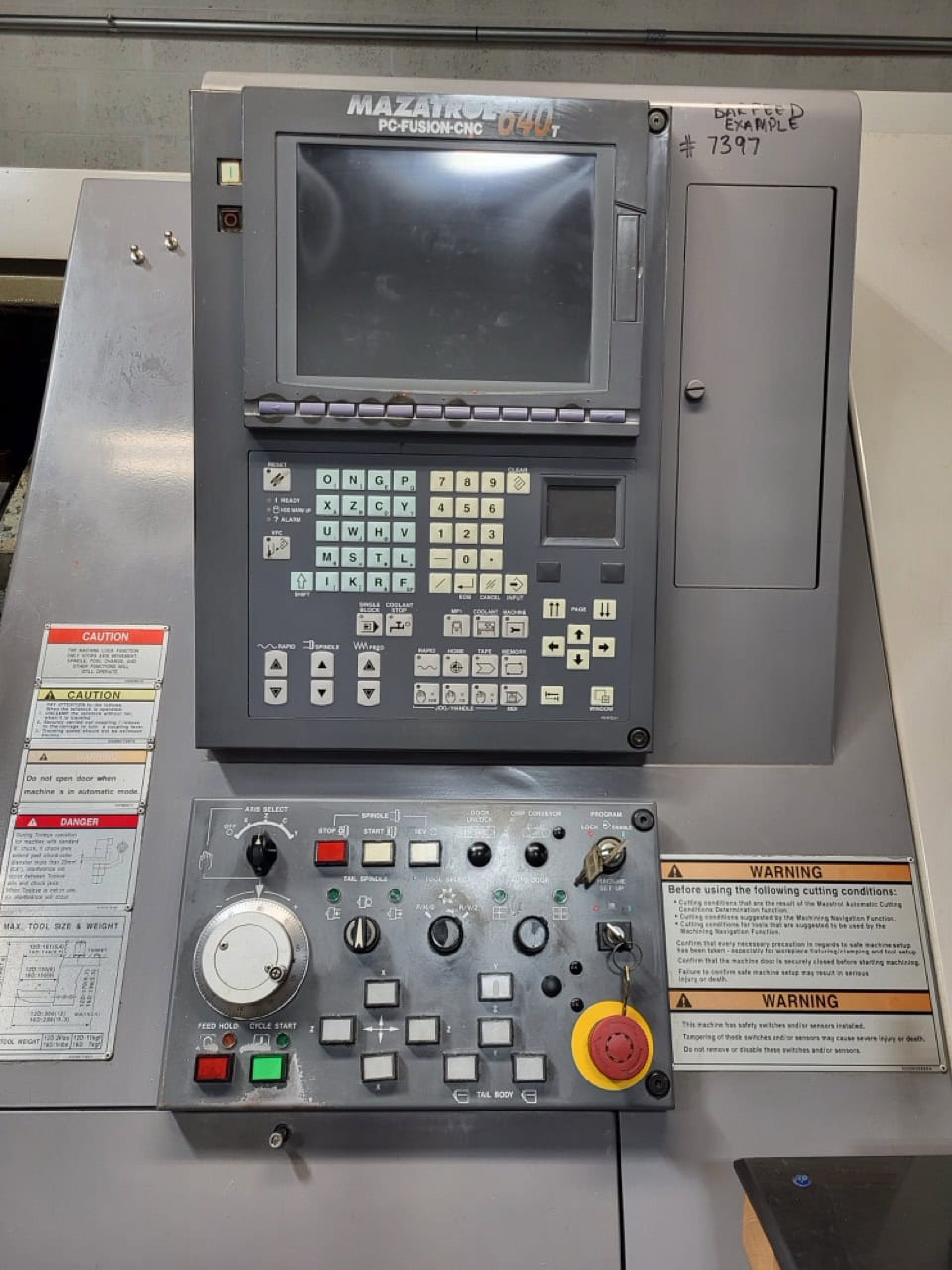 Mazak Super Quick Turn 200MY Multi-Axis CNC Lathe, 1999 - Fusion 640 Control, Y Axis, Live Tooling, Bar Feeder, Parts Catcher - Image 6