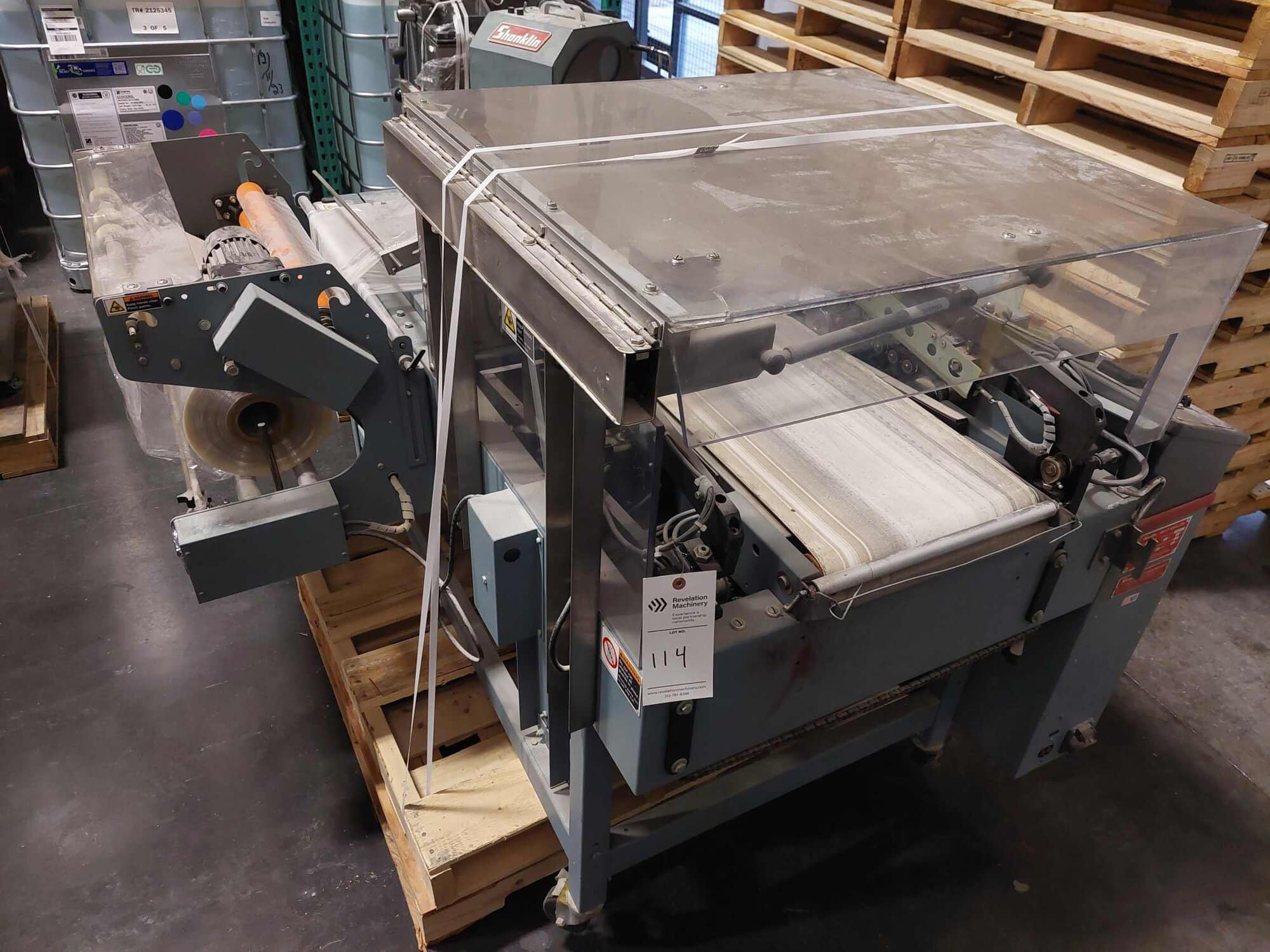 Shanklin A26A L-Bar Heat Sealer with Salvage Rewinder