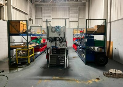assorted contents of tool room and spare parts for mask machines