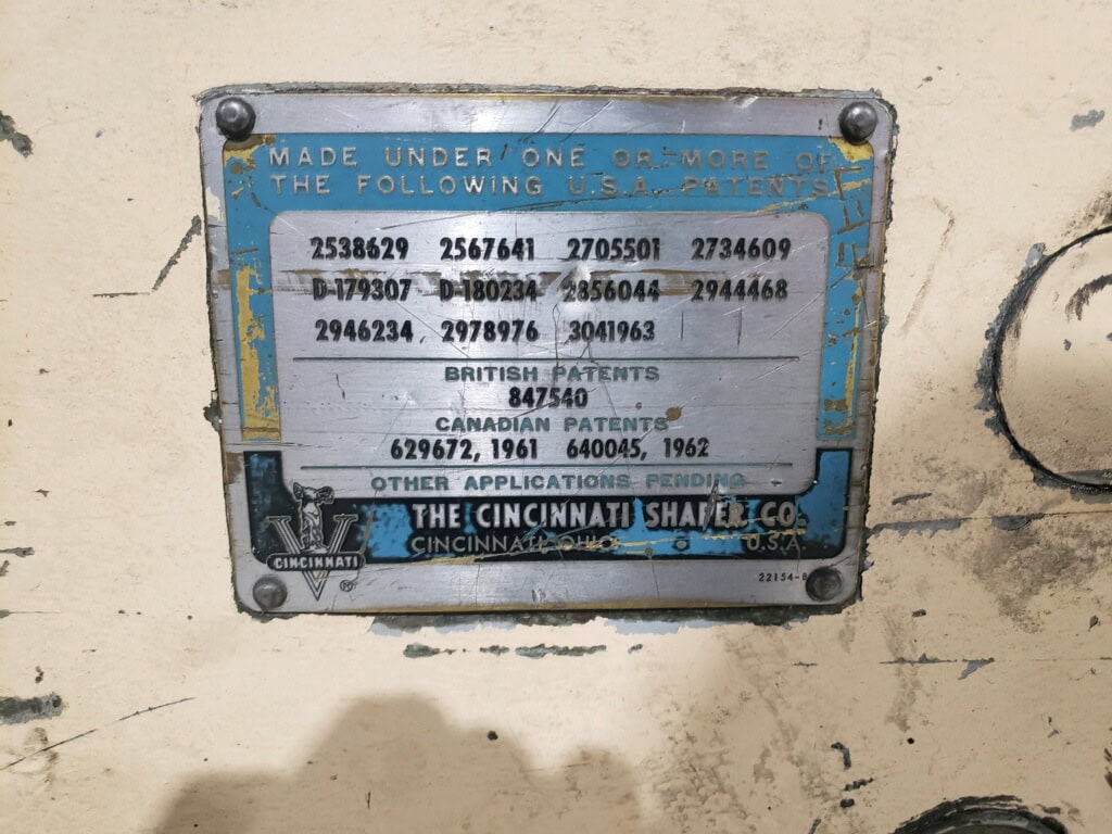 1/4" x 10' Cincinnati 1810 Hydraulic Shear
