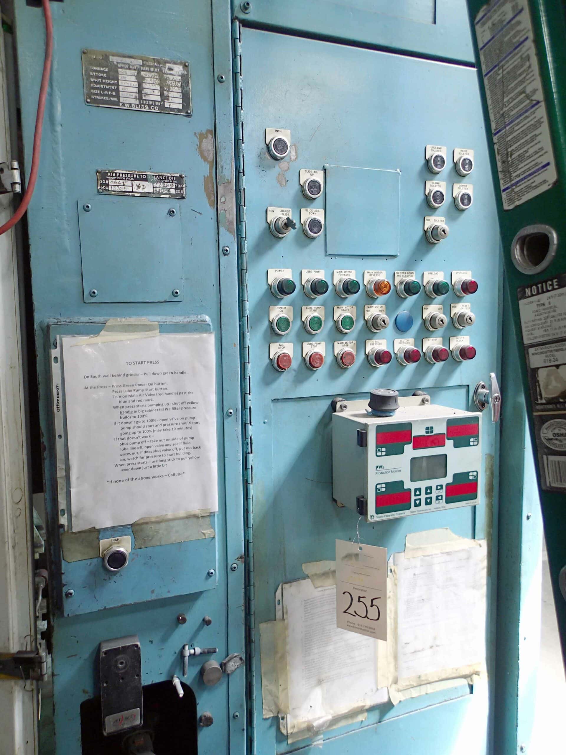 500 Ton Bliss Straight Side Press