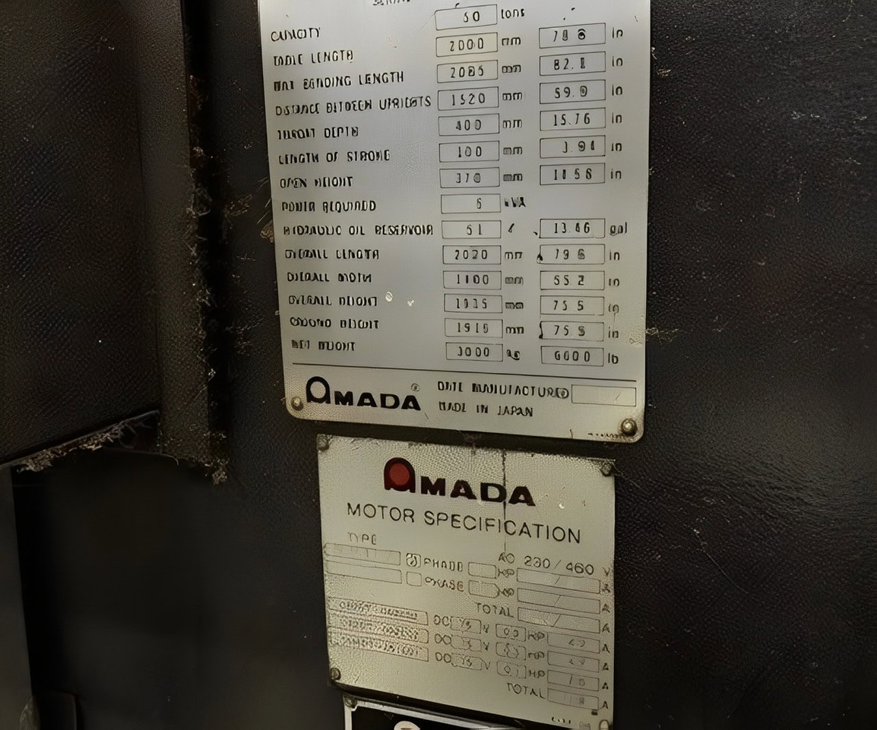 55 Ton x 6.5' Amada RG-50 CNC Press Brake