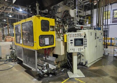 battenfeld 4 head parison dual clamp mold hold blow molding machine