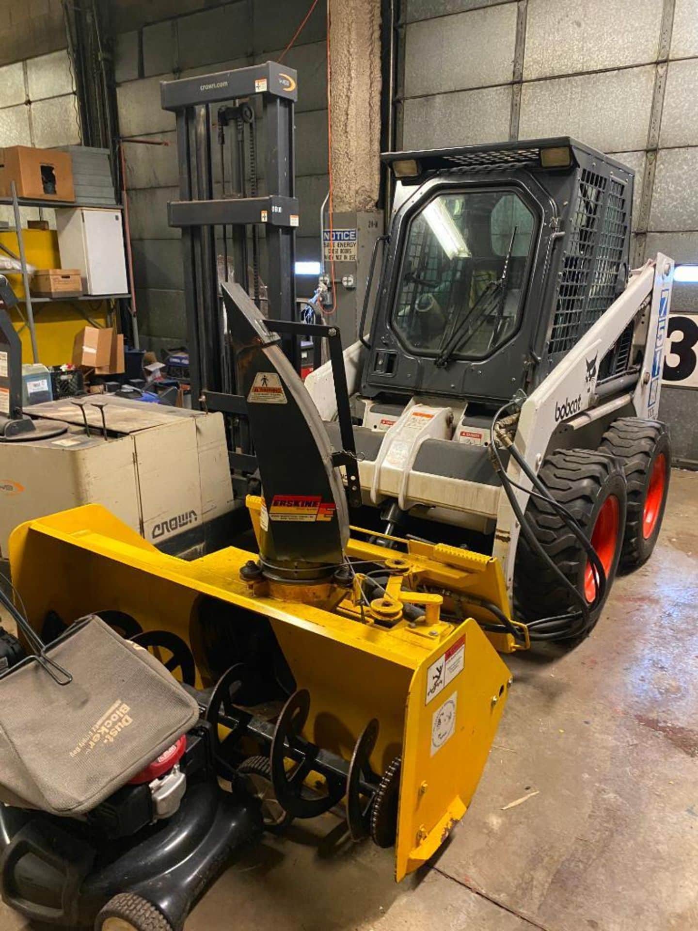 bobcat skid steer model 751 with snow blowing attachment bobcat skid steer model 751 with snow blowing attachment