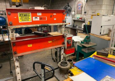 otc 100-ton capacity hydraulic h-frame press spf100 sn 1356