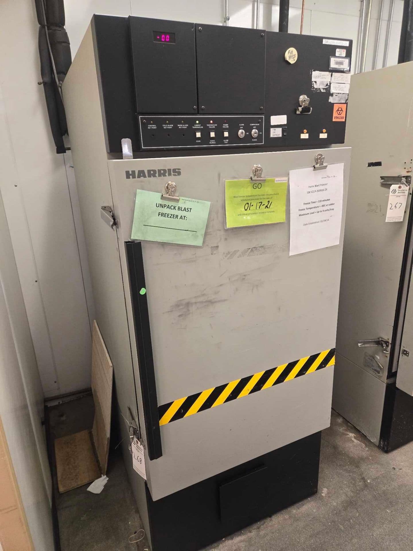 thermo electron corp. harris pbf99e3 blast freezer thermo electron corp. harris pbf99e3 blast freezer