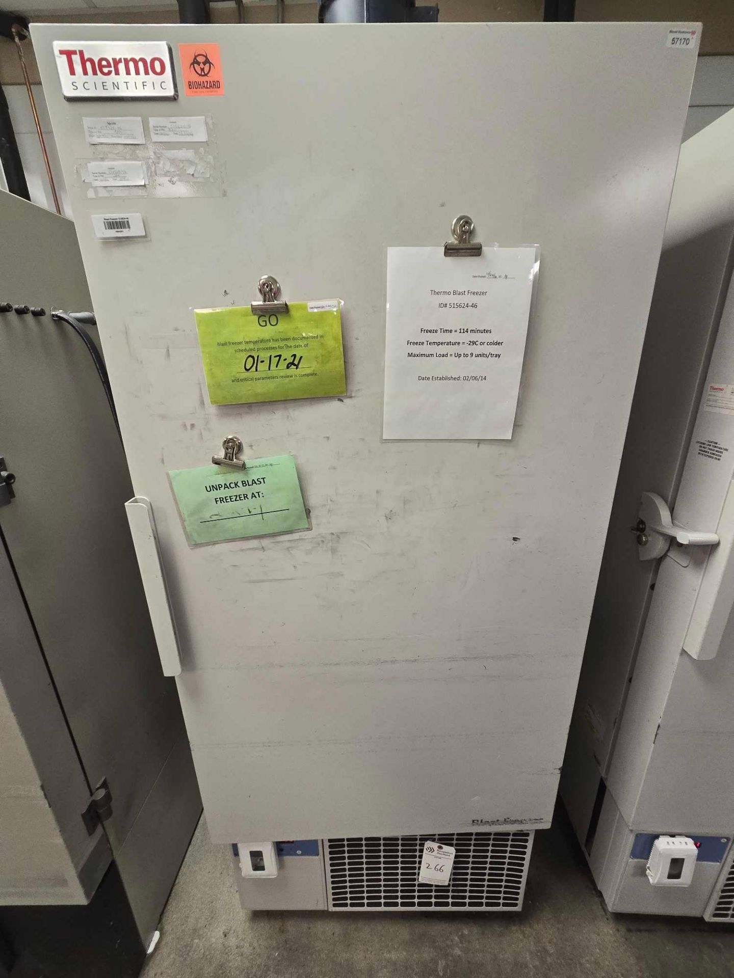 thermo scientific 8101 blast freezer 2 w trays mfg. 2010 2 thermo scientific 8101 blast freezer 2 w trays mfg. 2010 2