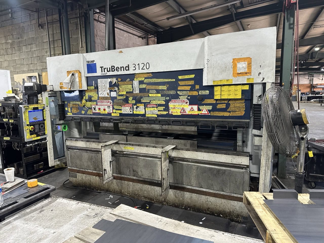 132 Ton x 10' Trumpf TruBend 3120 Hydraulic Press Brake