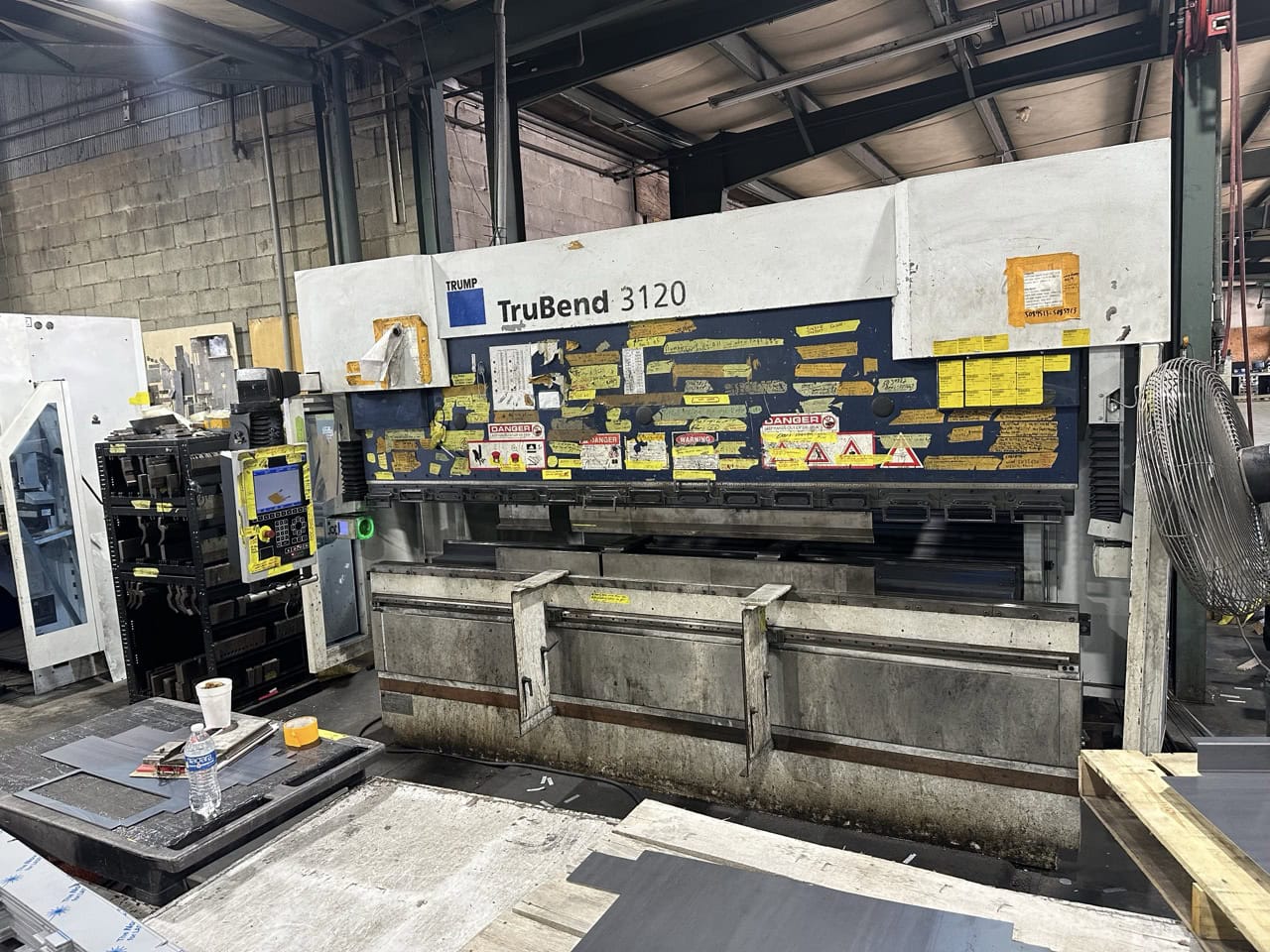 132 Ton x 10' Trumpf TruBend 3120 Hydraulic Press Brake