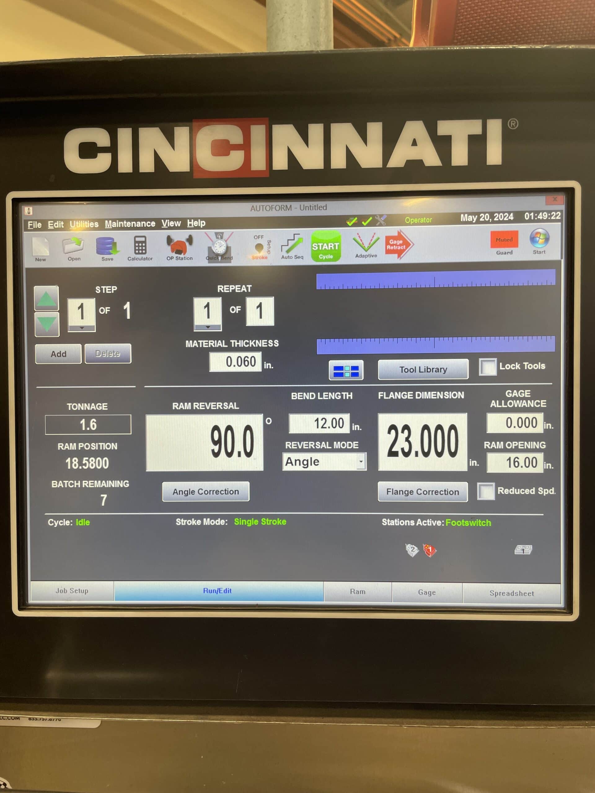 350 Ton x 12' 350AF10 Cincinnati Press Brake