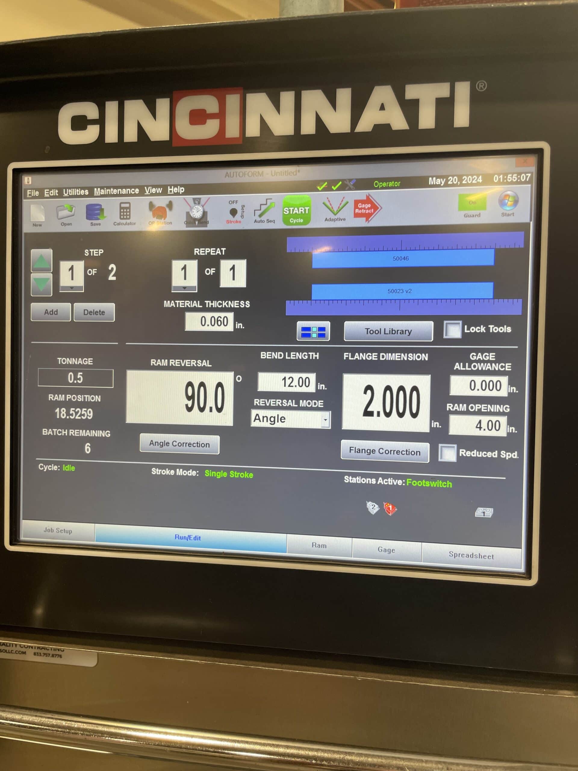350 Ton x 12' 350AF10 Cincinnati Press Brake