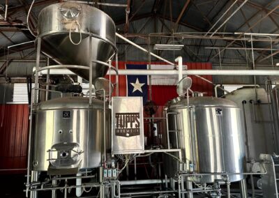 alpha brewing operations 30 barrel 2 vessel brew system grist case and oversized heat exchanger
