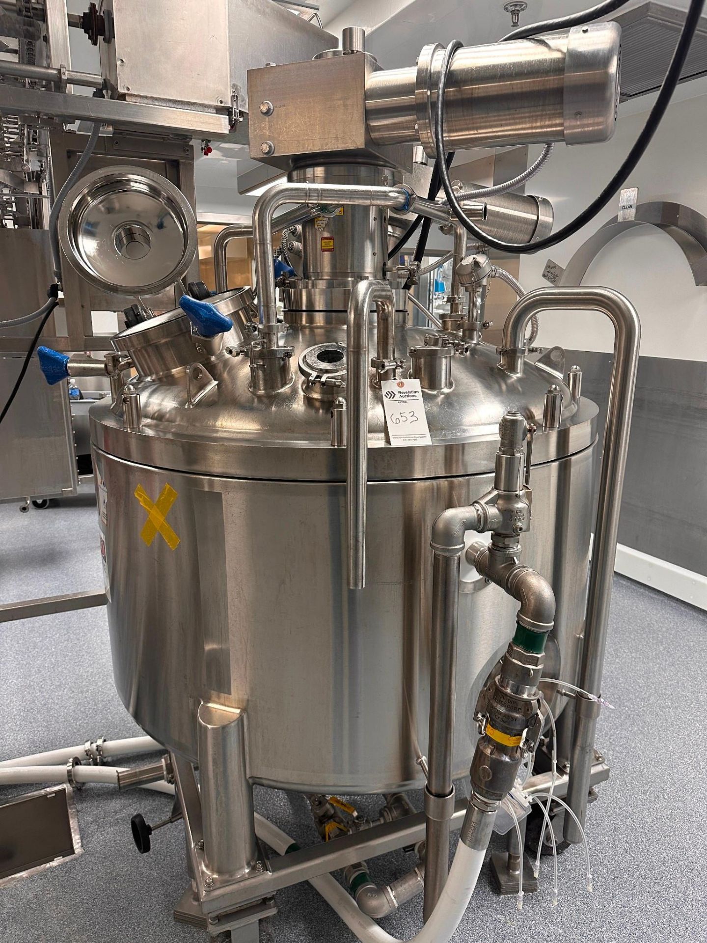 225 Gallon Holloway / Precision 316L Stainless Steel Reactor, 2019 - Dual Agitation, Sweep/Turbine - Image 2