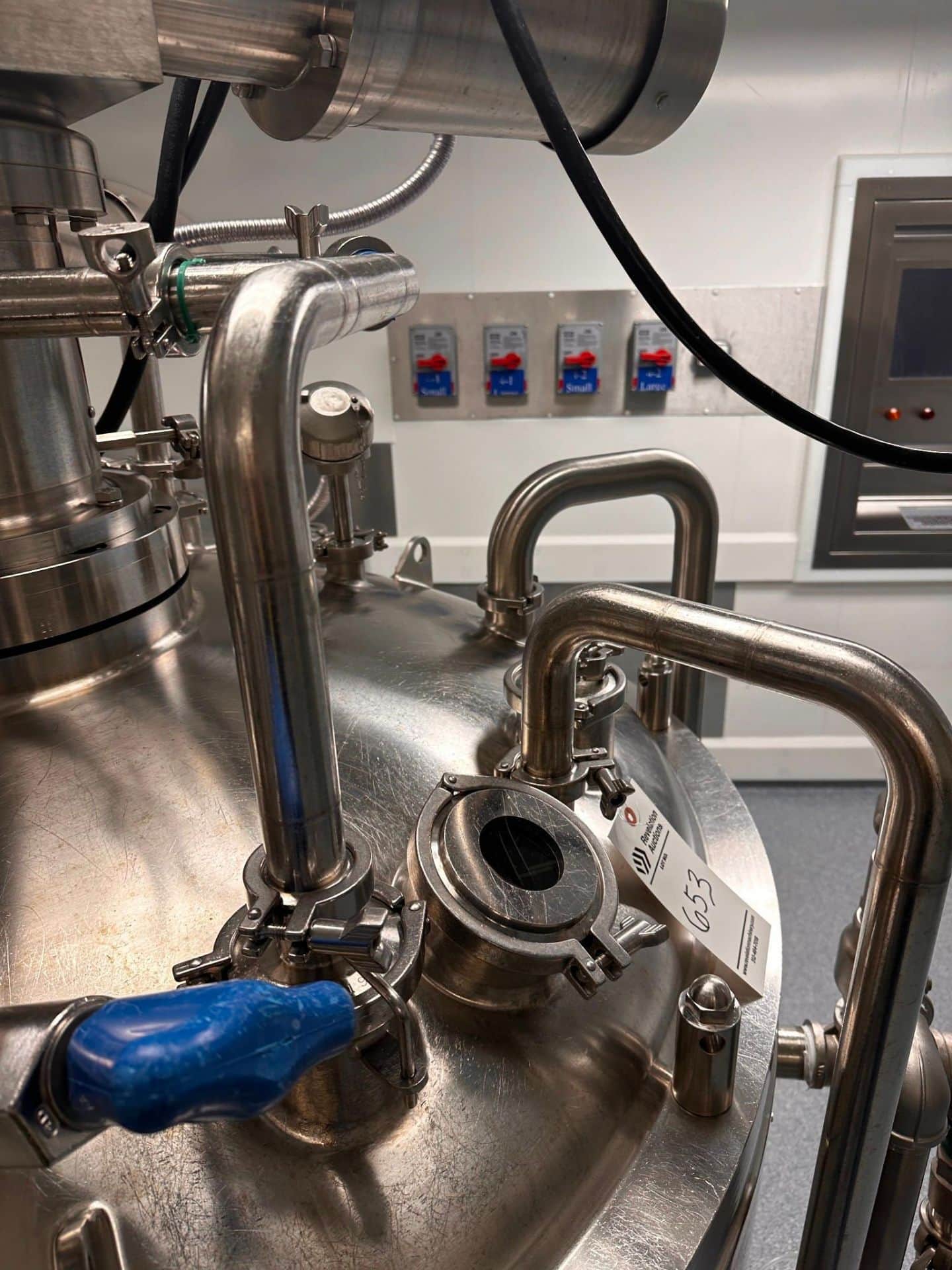 225 Gallon Holloway / Precision 316L Stainless Steel Reactor, 2019 - Dual Agitation, Sweep/Turbine - Image 8
