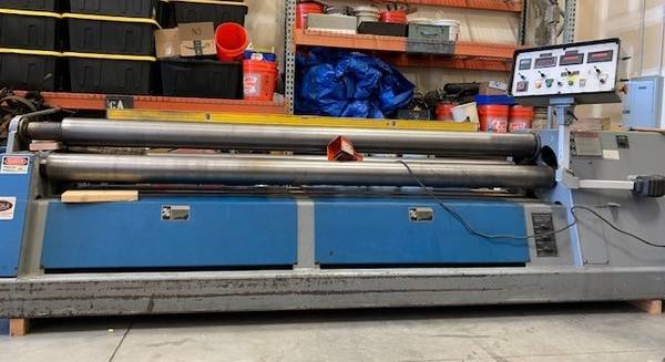 1/8" x 10' WDM 4 Roll Hydraulic Double Pinch Plate Roll, 1999