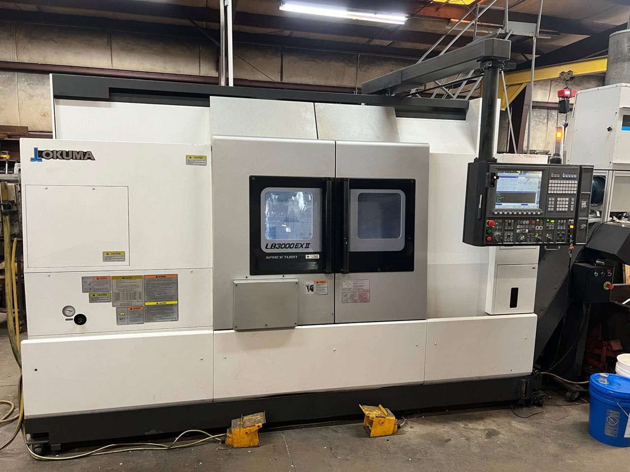 Okuma LB-3000EXII-MYW/800 CNC Lathe, 2019 - Low Hours, Sub Spindle, Y Axis, Tooling, Chip Conveyor, 12" Chuck