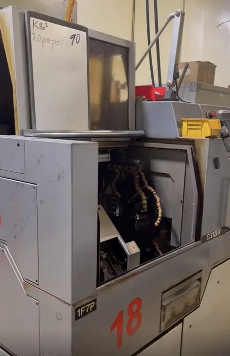 Citizen K16VIIP (1F7P) CNC Swiss Lathe, 2007 - Bar Feeder, Mist Collector, Fanuc Control, Live Tools - Image 2