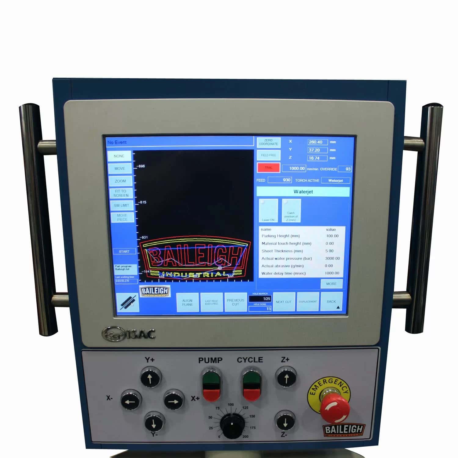 5' x 12' Baileigh WJ512CNC Water Jet, 2020 - Image 2
