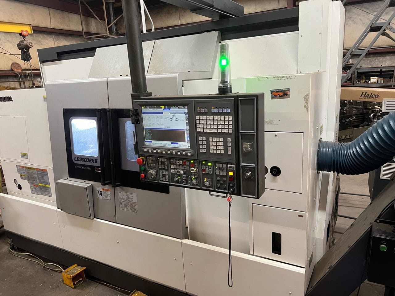 Okuma LB-3000EXII-MYW/800 CNC Lathe, 2019 - Low Hours, Sub Spindle, Y Axis, Tooling, Chip Conveyor, 12" Chuck - Image 2