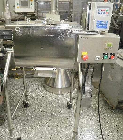 2 Cubic foot Stainless steel Double Ribbon Blender - Unused 1HP Motor & Gearbox 120v, Full Rebuilt Electronics.