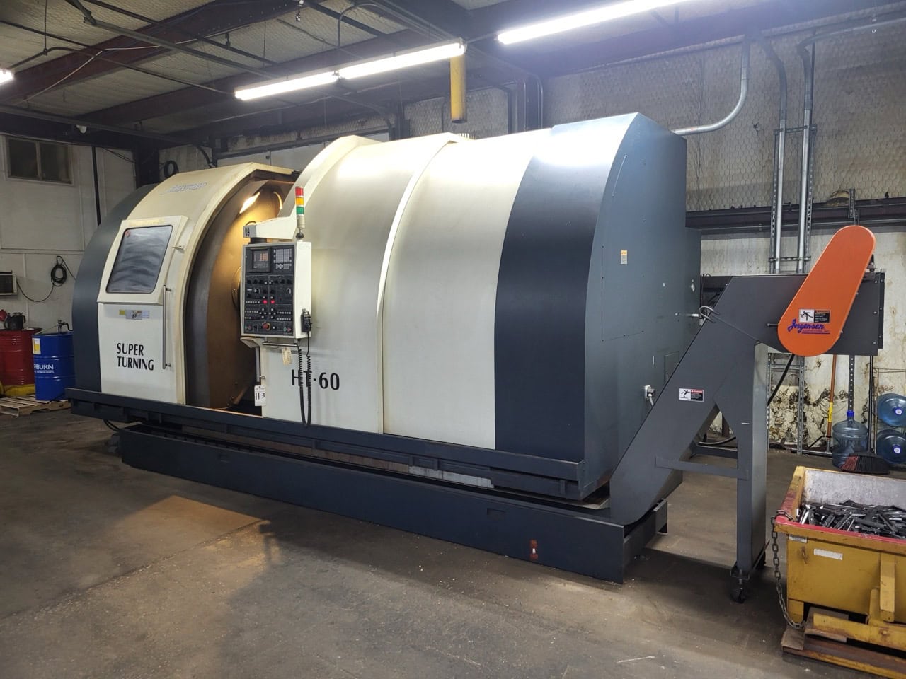 JOHNFORD HT-60-2D CNC Lathe, 2004 - Twin Turret, Chip Conveyor, Programable Tailstock, 24" Chuck - Image 6