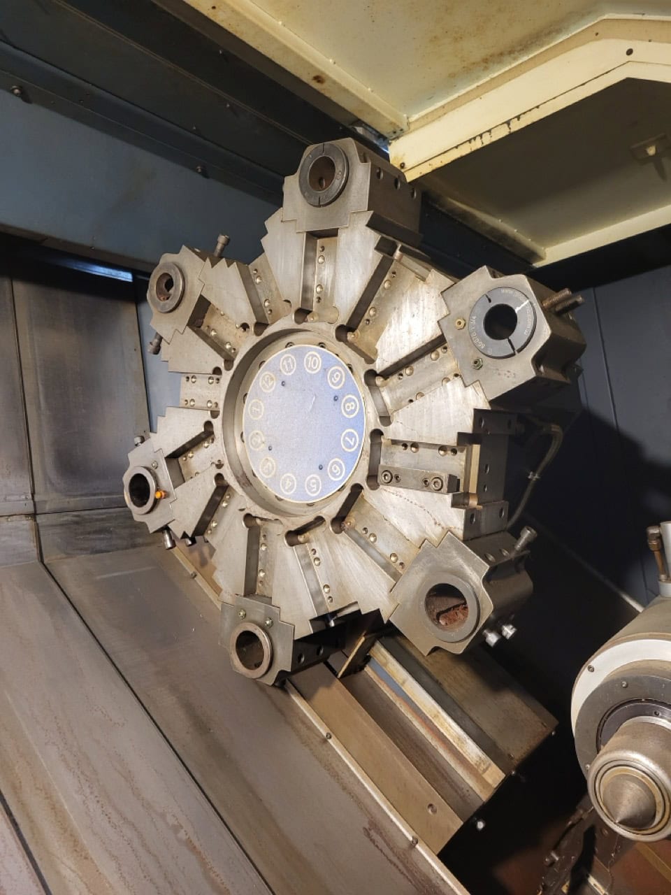 JOHNFORD HT-60-2D CNC Lathe, 2004 - Twin Turret, Chip Conveyor, Programable Tailstock, 24" Chuck - Image 12
