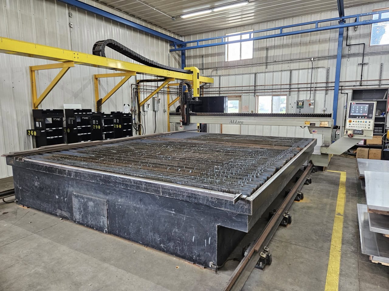 13.5' x 16.5' Alltra DDT HPR130 Plasma Table, 2006 - Updated Burny 10 LCD Control W/Camfil Dust Collector System