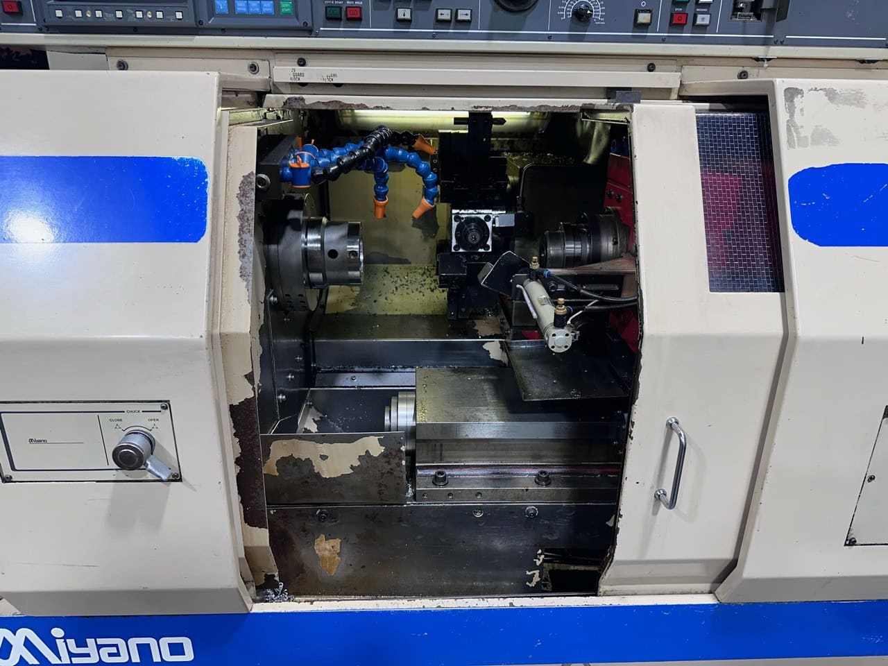 Miyano BND-34S CNC Lathe, 1993 - Twin Spindle, TSC, Parts Catcher, Live Tooling, Tooling - Image 5