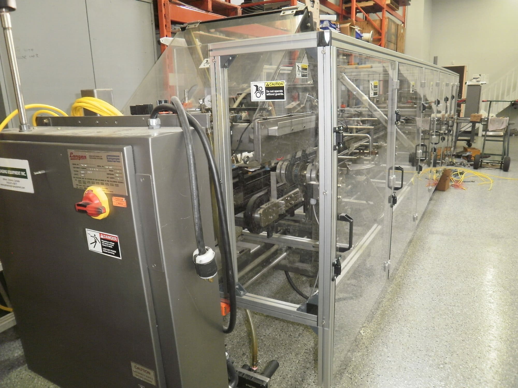 Langen B1-MG Semi-Automatic Pizza Cartoner, 2023 - Rebuilt controls, Nordson Vista 3400 Glue System with Guns - Image 6